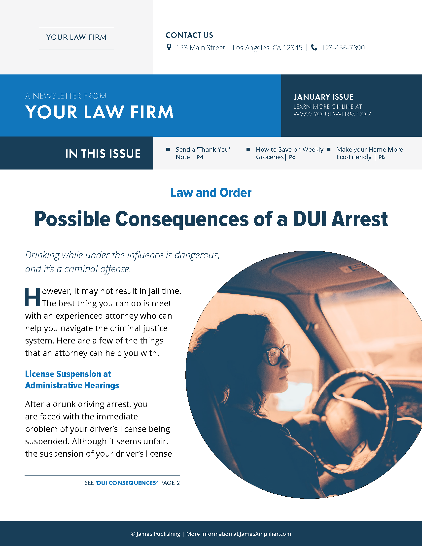 CRIM Newsletter - DUI Arrest