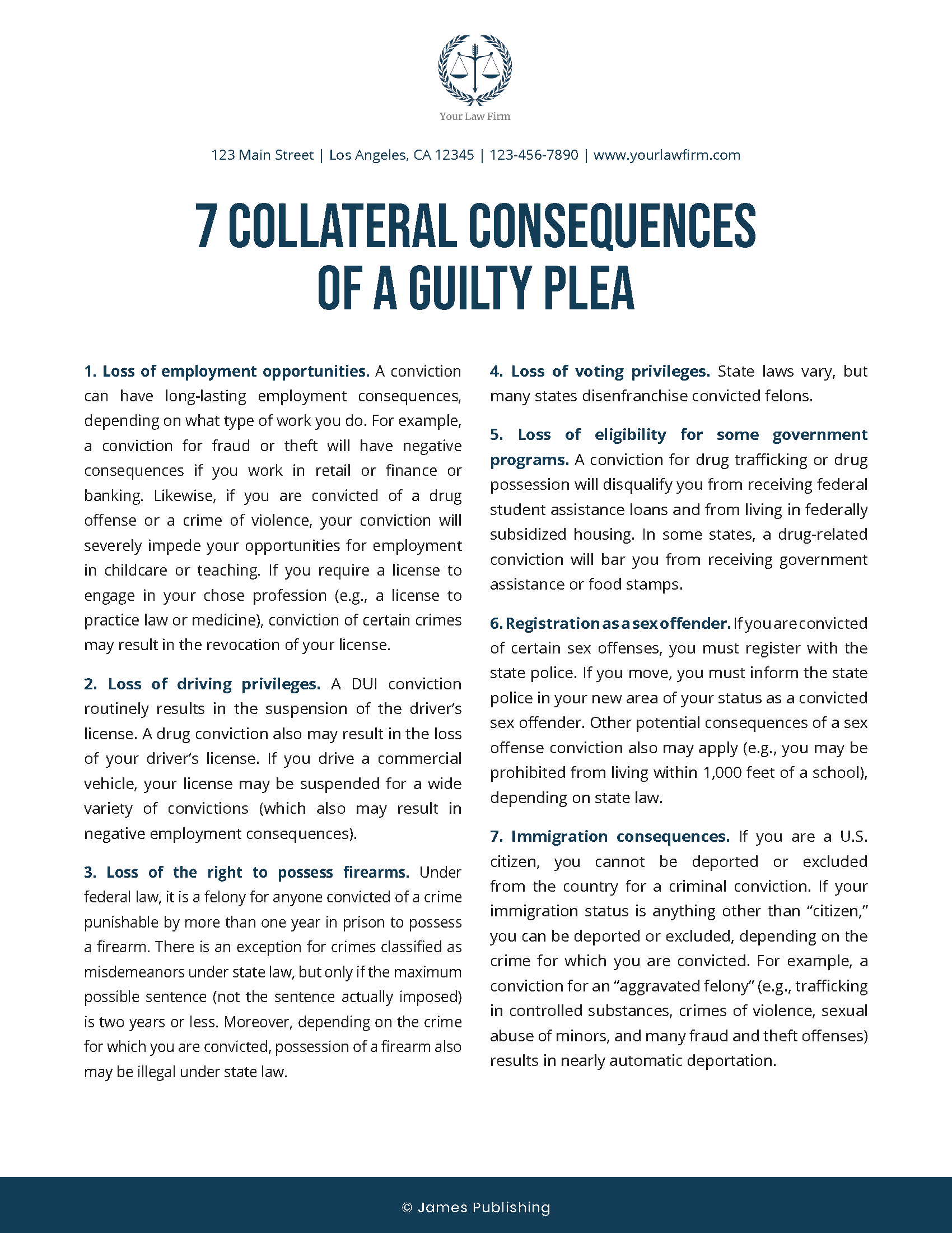 CRIM-09 7 Collateral Consequences of a Guilty Plea