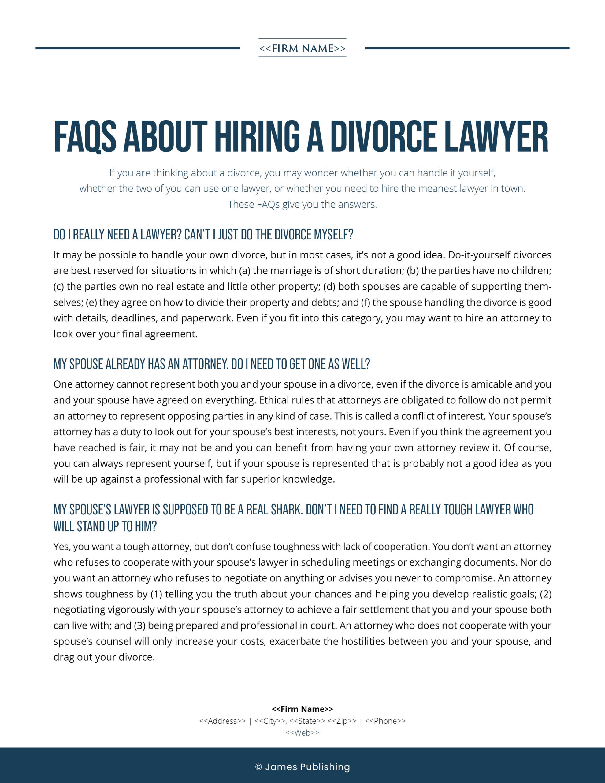 FAM-12 FAQs About Hiring a Divorce Lawyer
