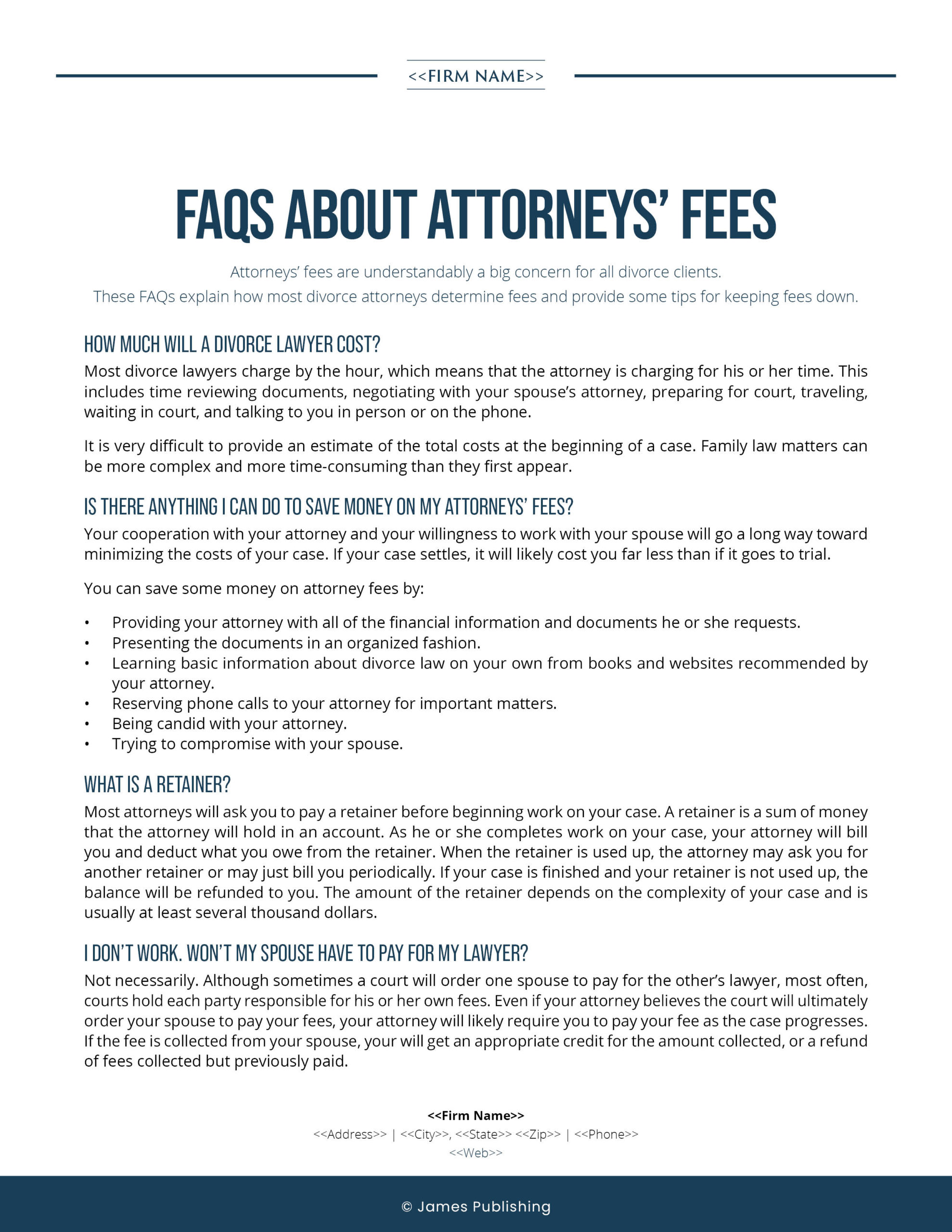 FAM-13 FAQs About Attorneys' Fees