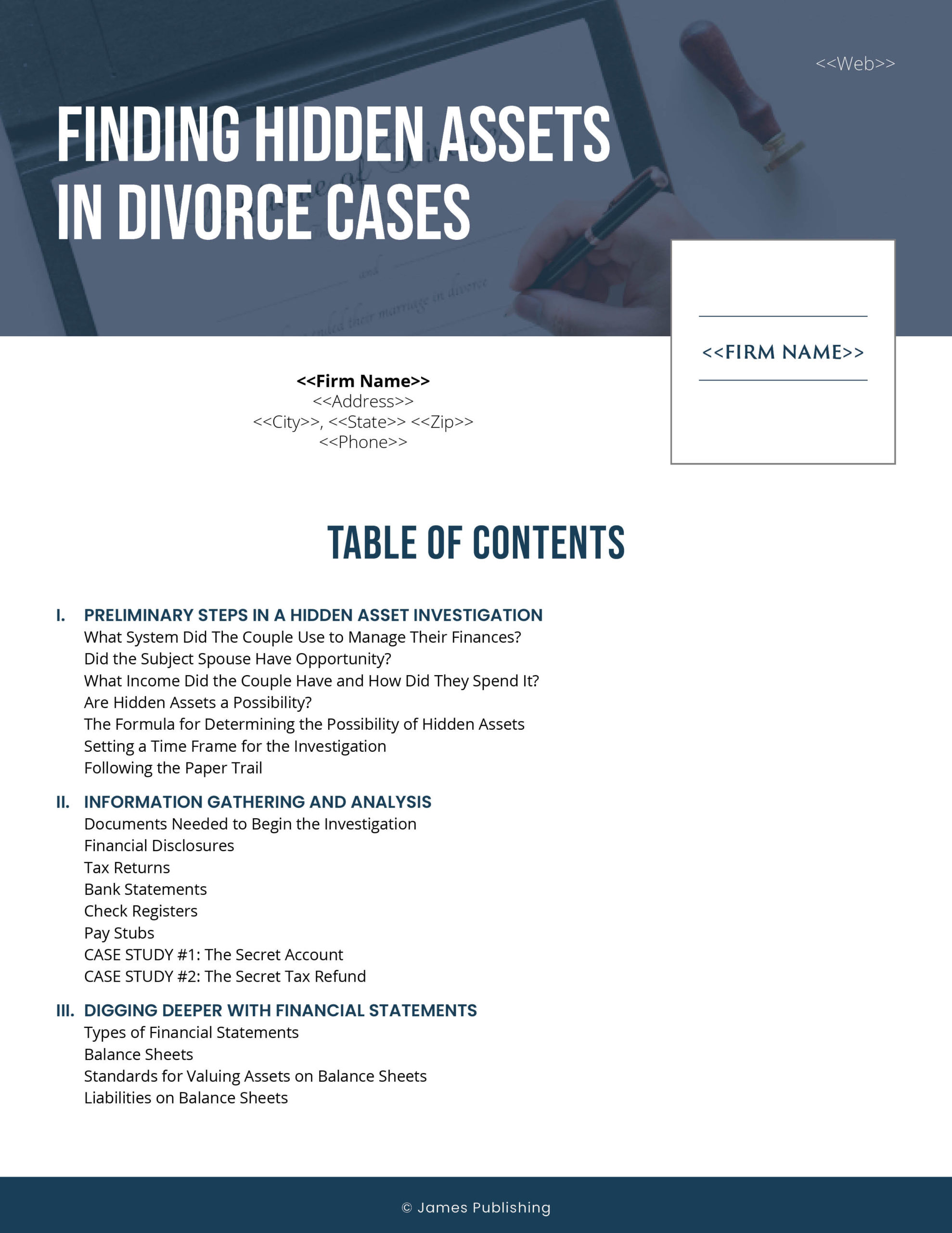 FAM-14 Finding Hidden Assets in Divorce Cases