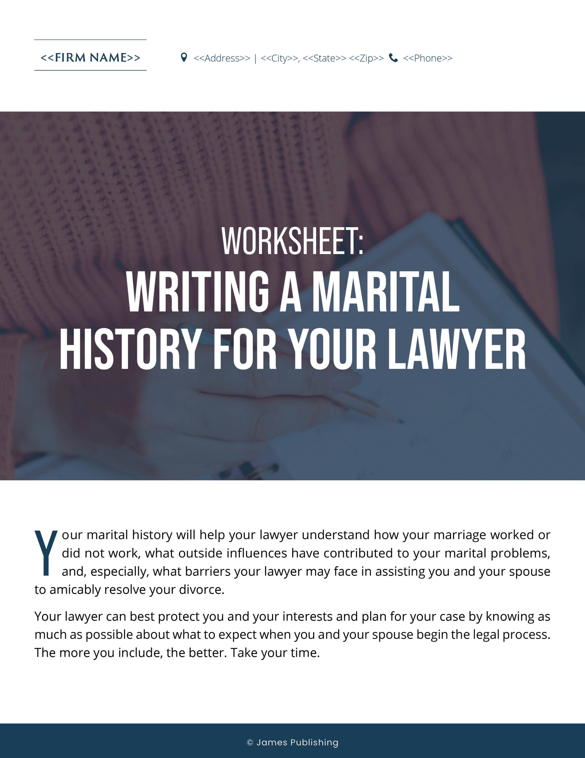 FAM-22 Writing a Marital History for Your Lawyer