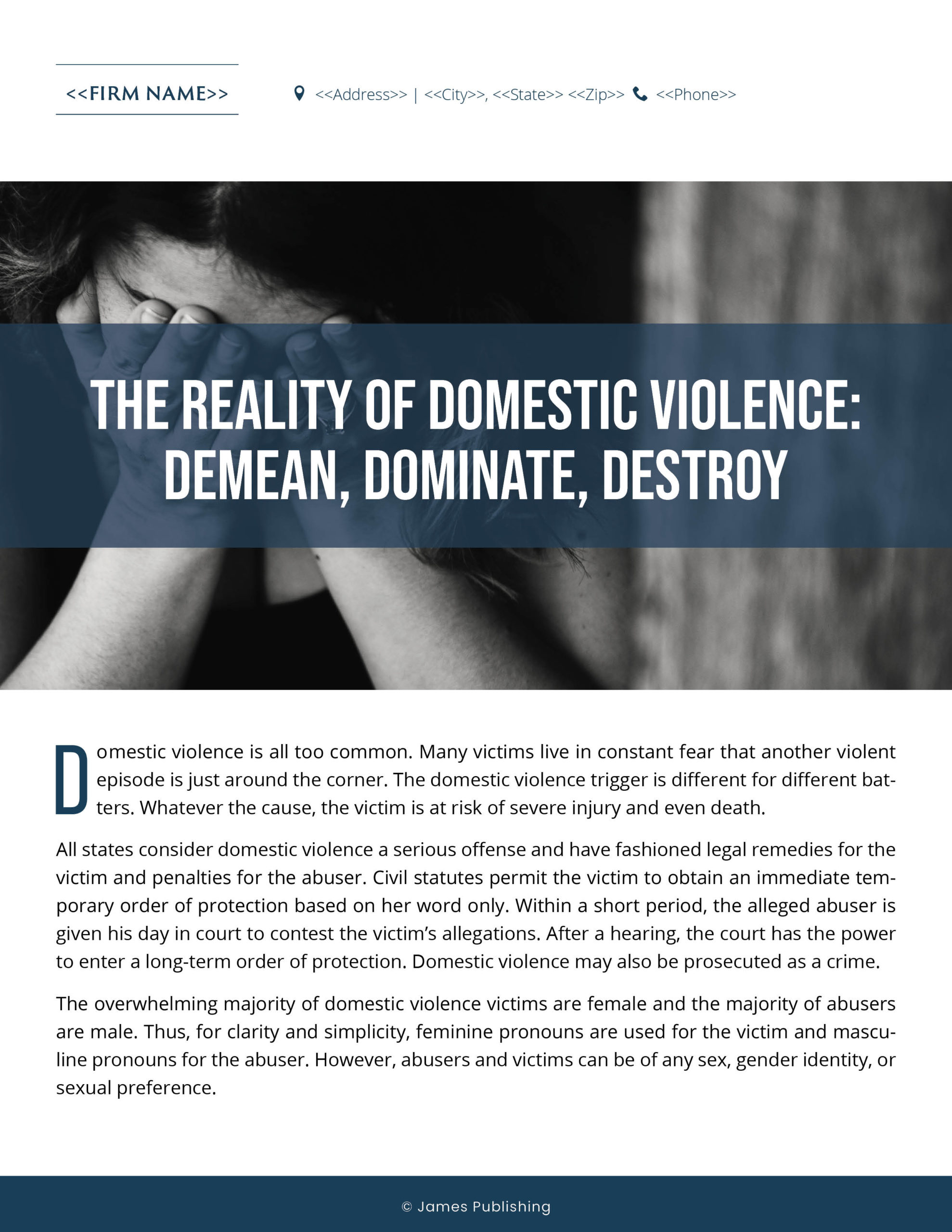 FAM-28 The Reality of Domestic Violence - Demean, Dominate, Destroy
