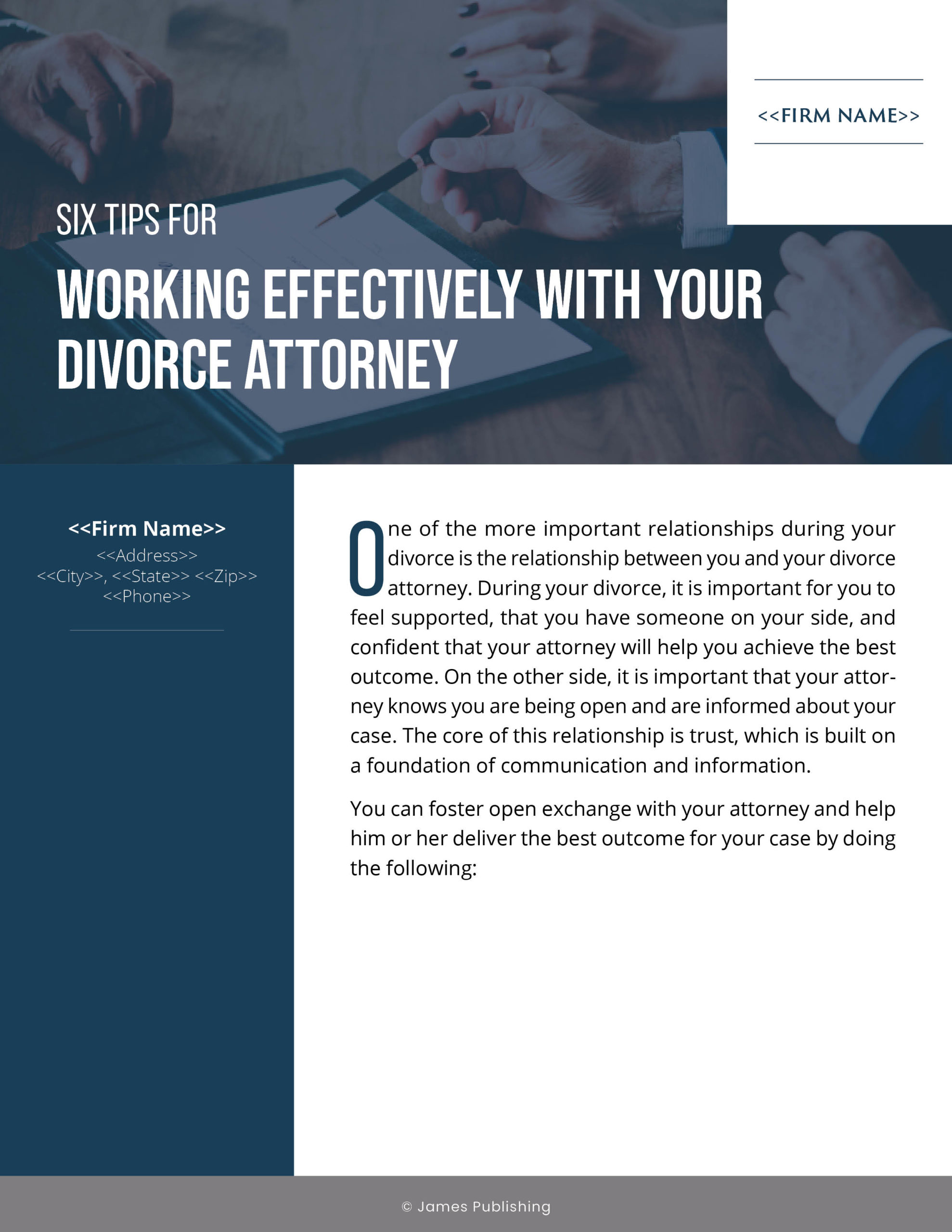 FAM-08 6 Tips for Working Effectively With Your Divorce Attorney