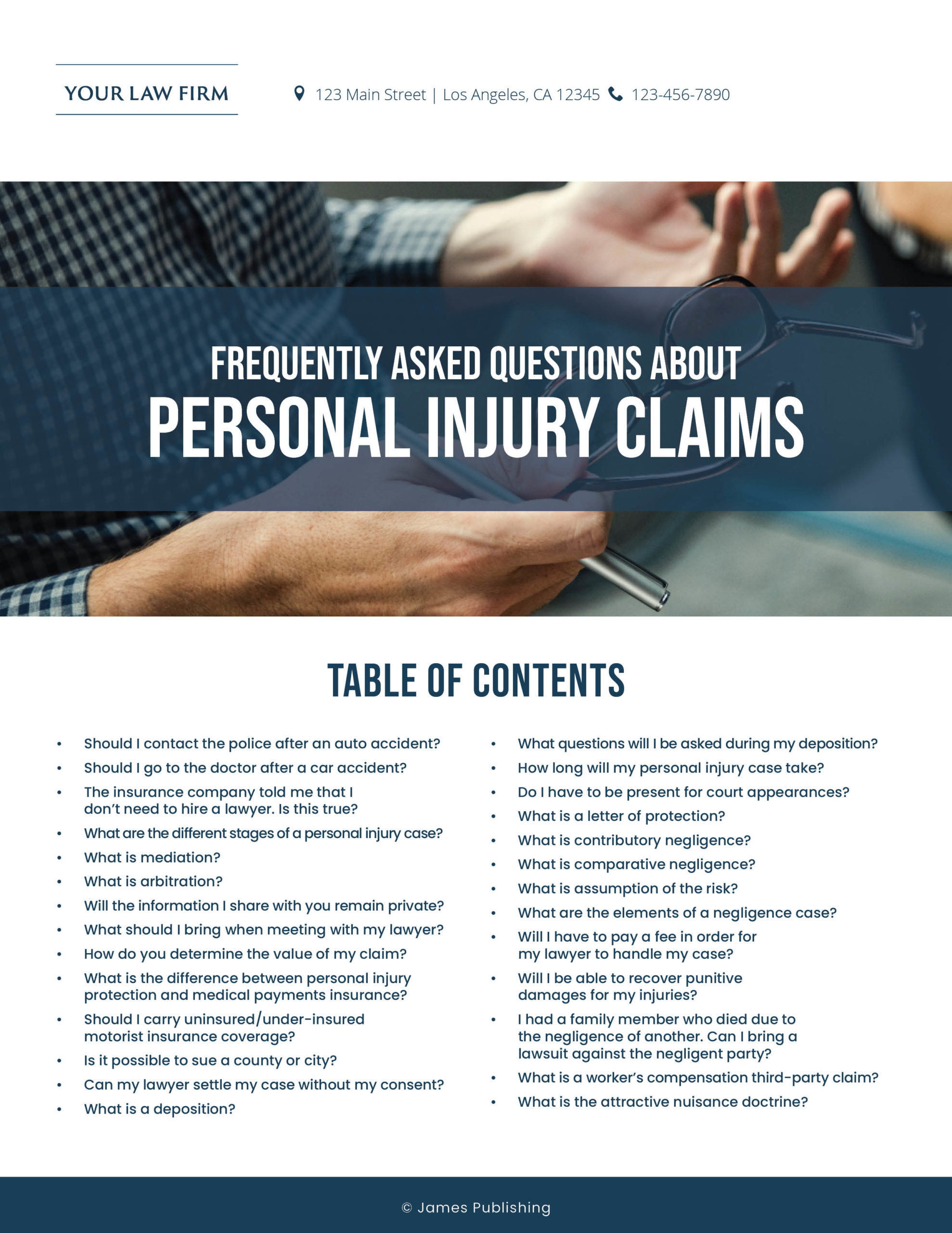 PI-01 Frequently Asked Questions About Personal Injury Claims