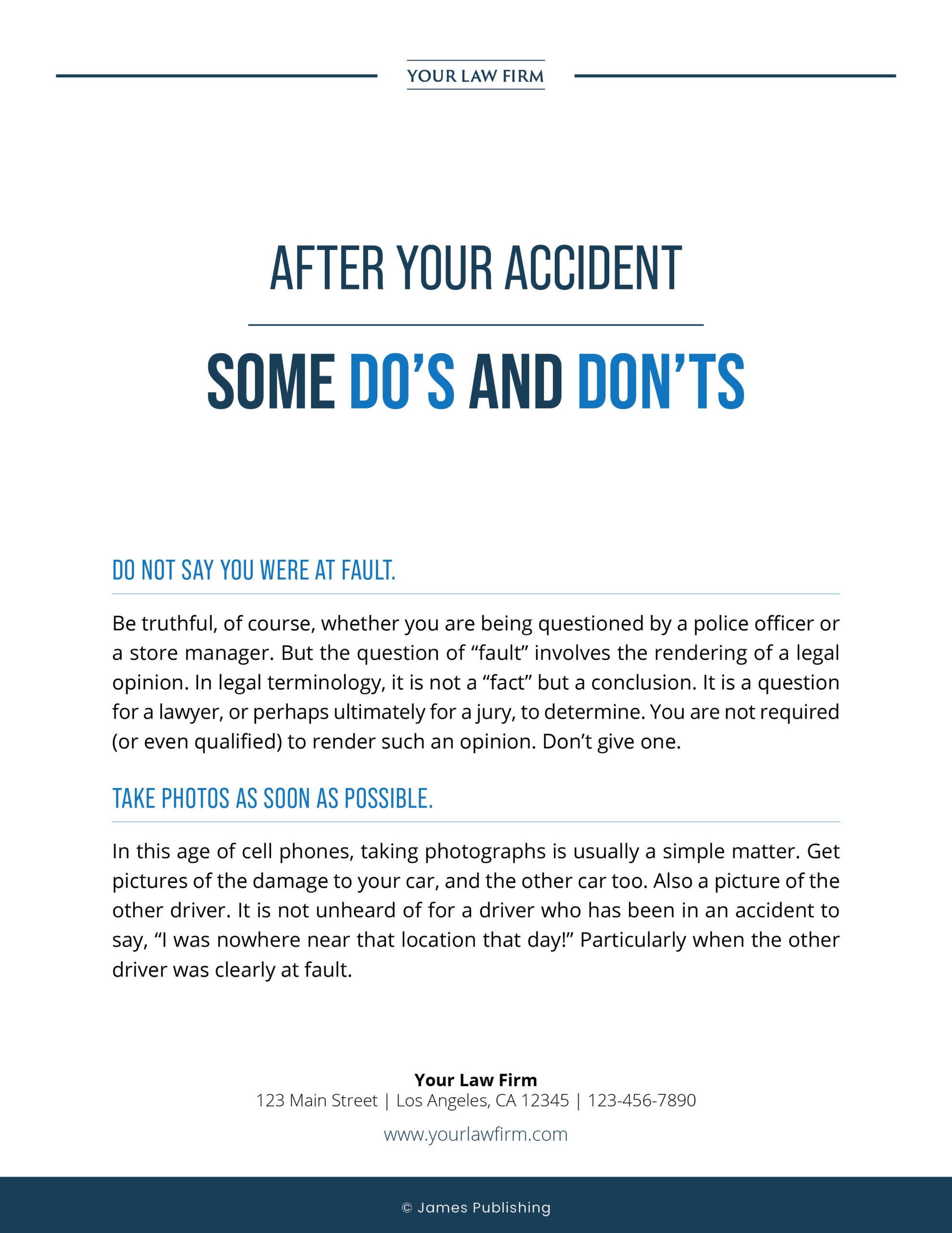PI-14 After Your Accident: Some Do's and Don'ts