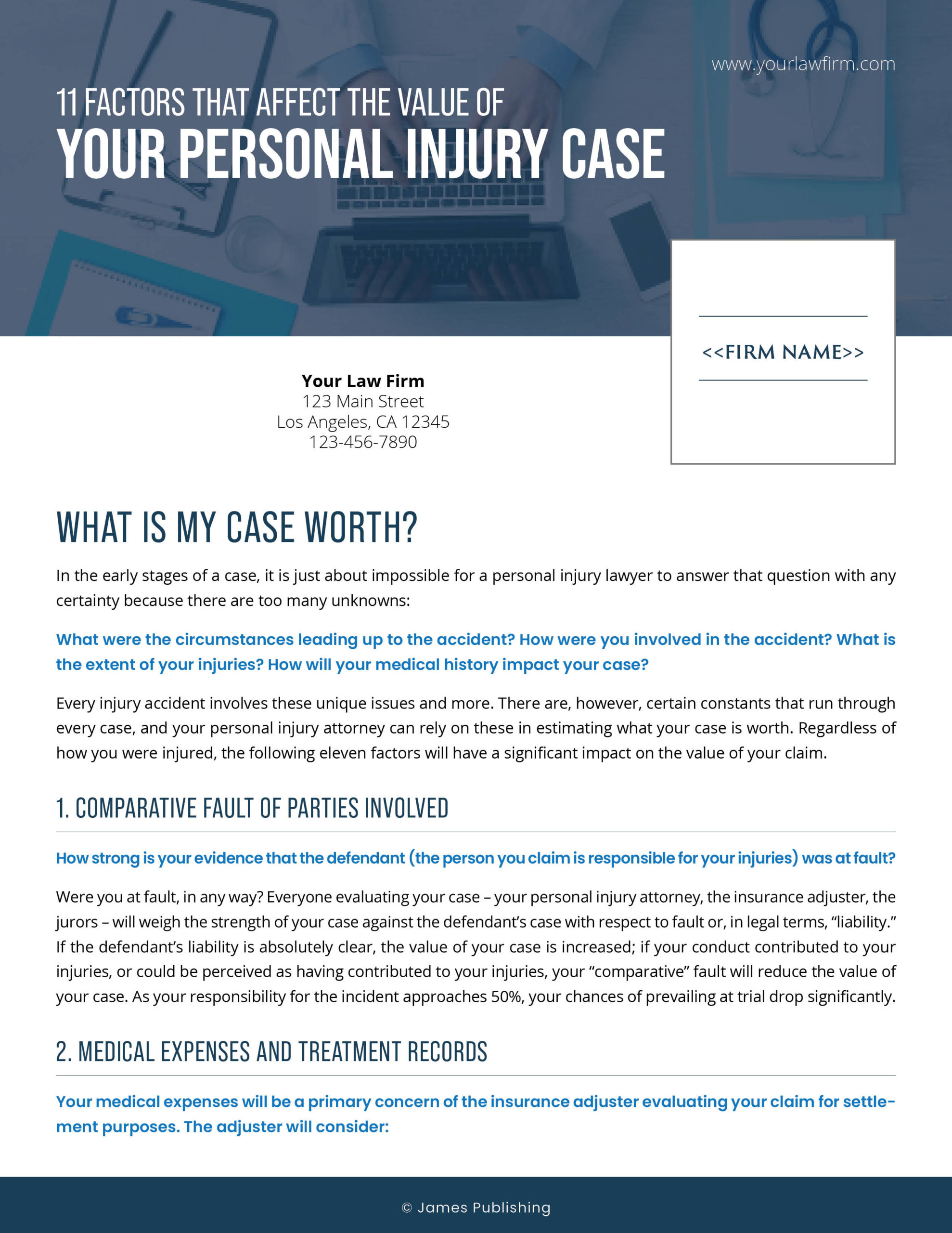 PI-03 11 Factors that Impact the Value of Your Personal Injury Case