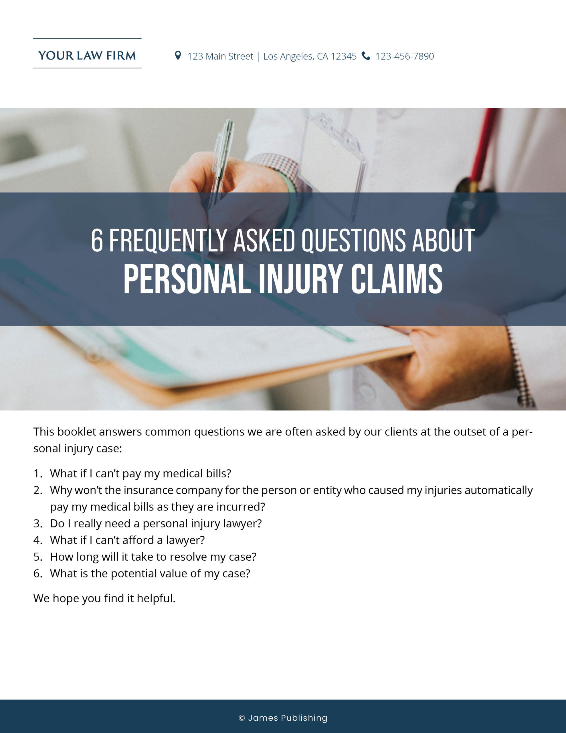 PI-30 6 Frequently Asked Questions About Personal Injury Claims