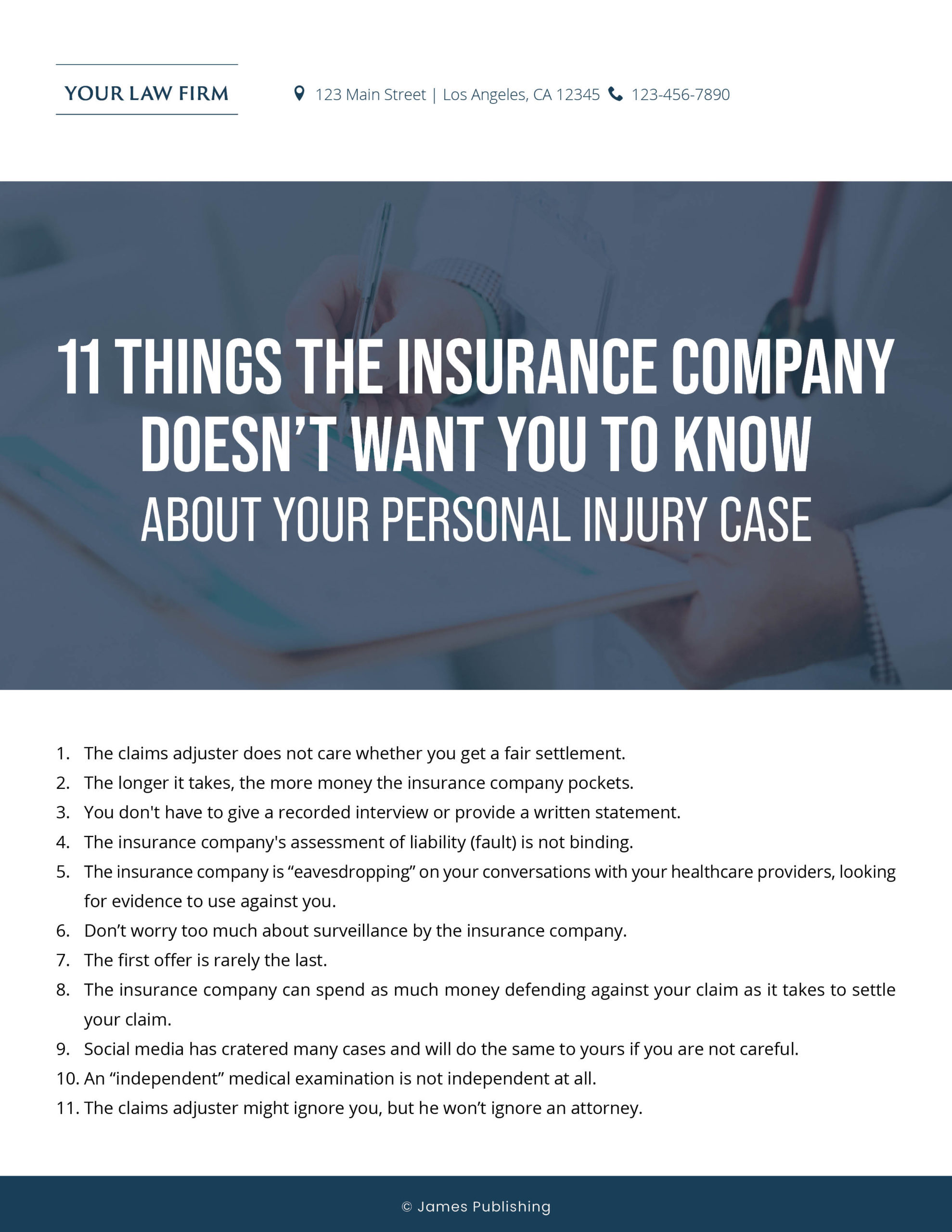 PI-32 11 Things the Insurance Company Doesn’t Want You to Know About Your PI Case