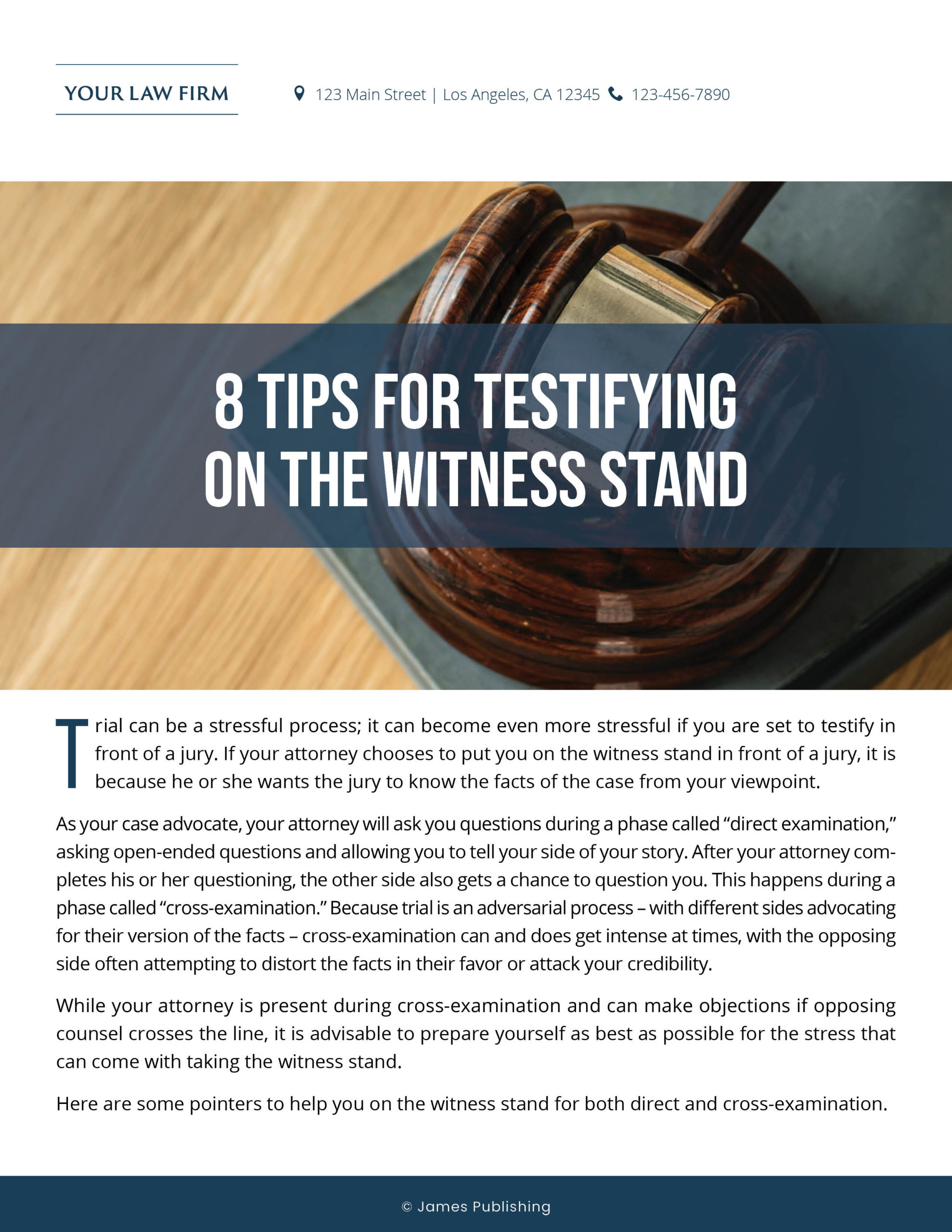 PI-08 8 Tips for Testifying on the Witness Stand
