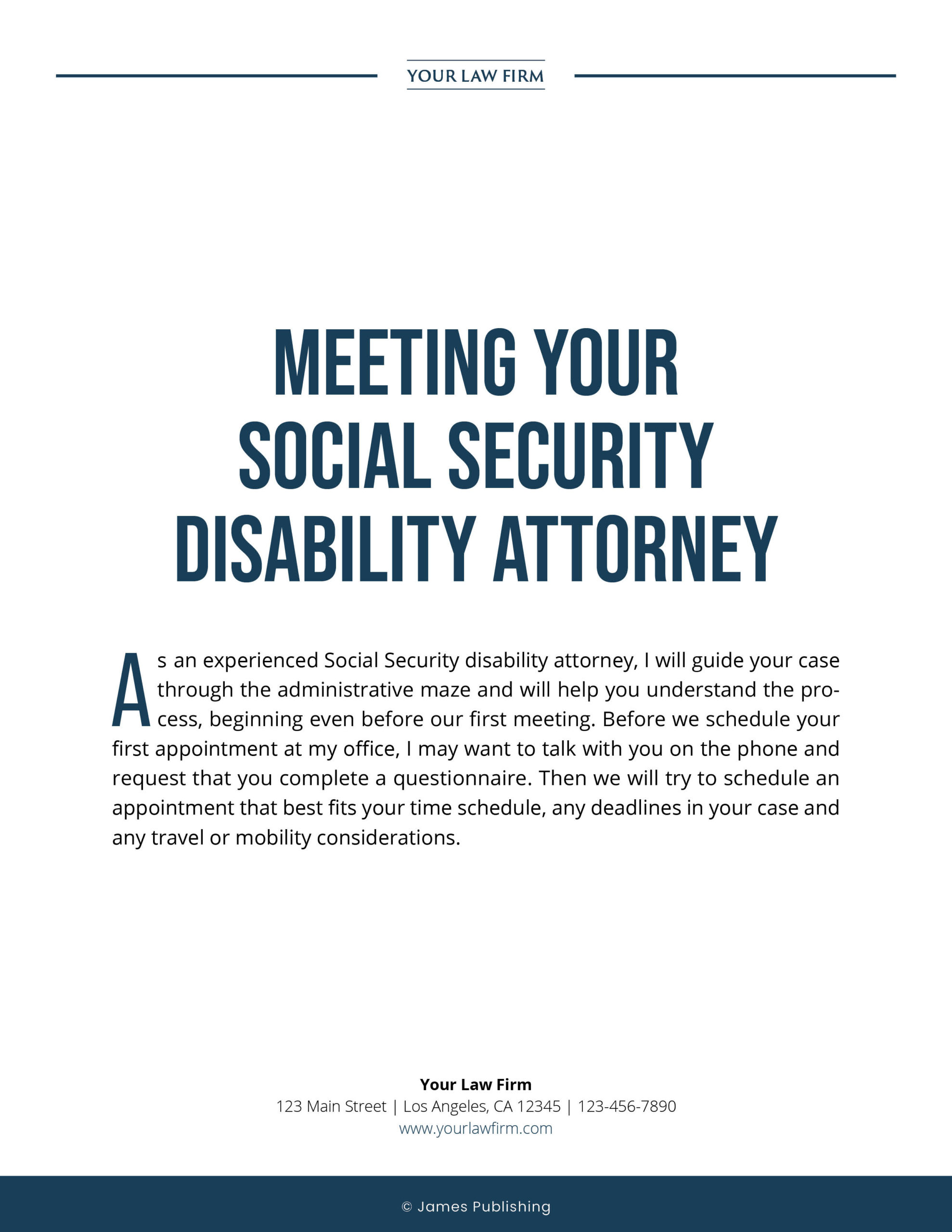 SSD-10 Meeting Your Social Security Disability Attorney