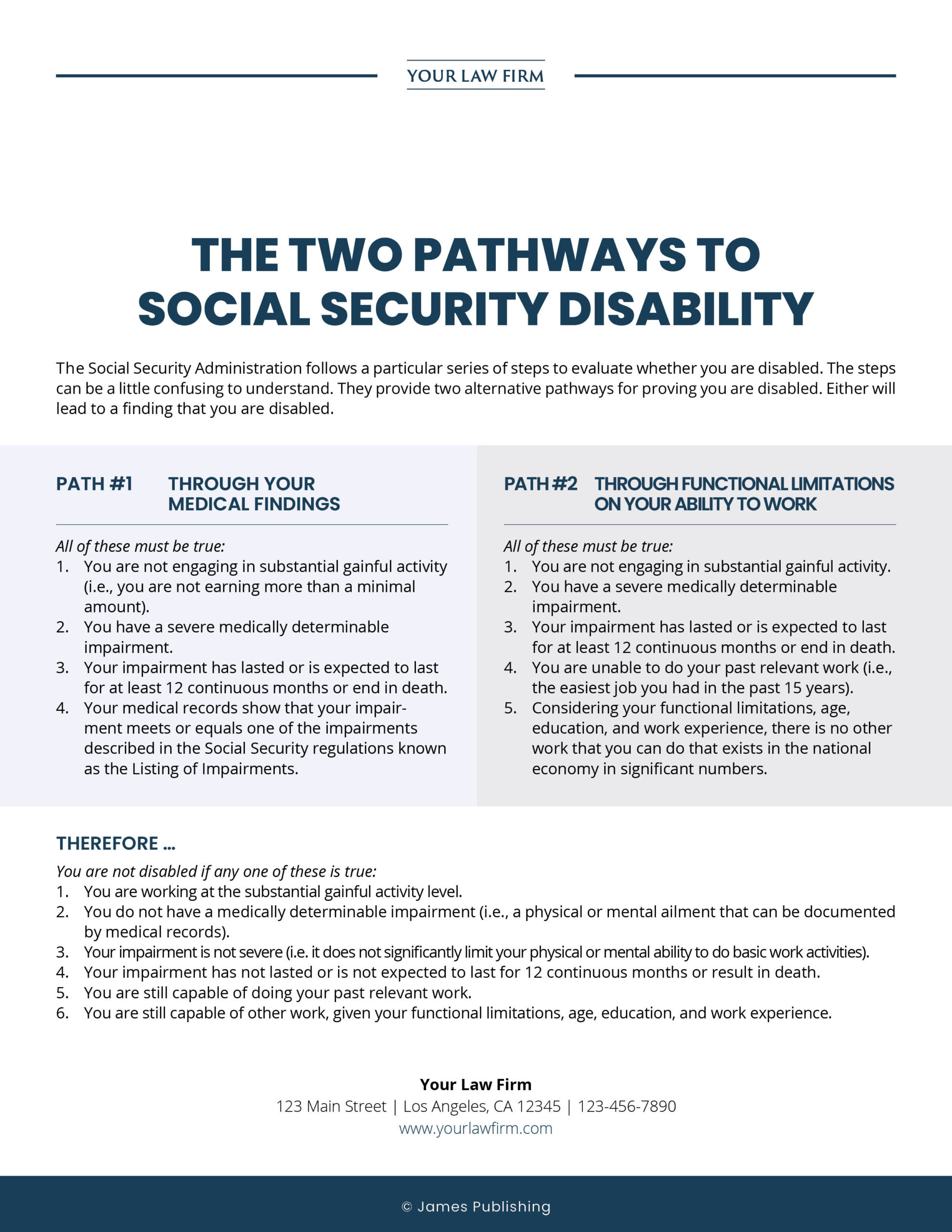 SSD-17 The Two Pathways to Social Security Disability