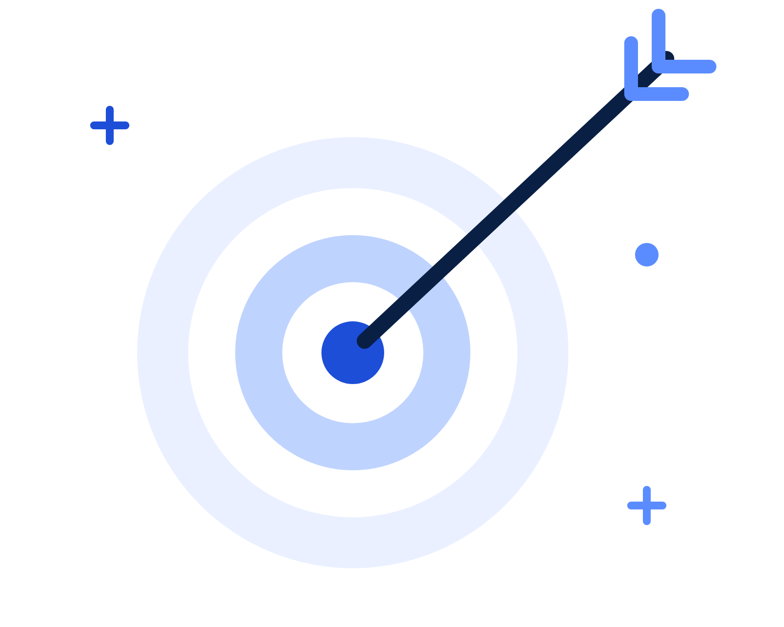 Target and bullseye illustration